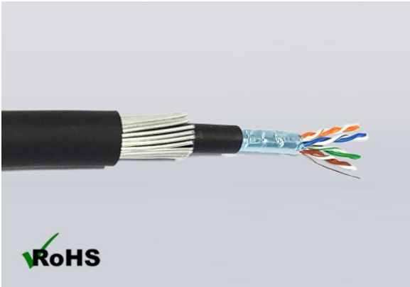 CAT 6 F/FTP 4 PAIR 23 AWG STEEL WIRE ARMOURED CABLE LSZH